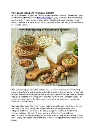 plant based eating and alternative proteins