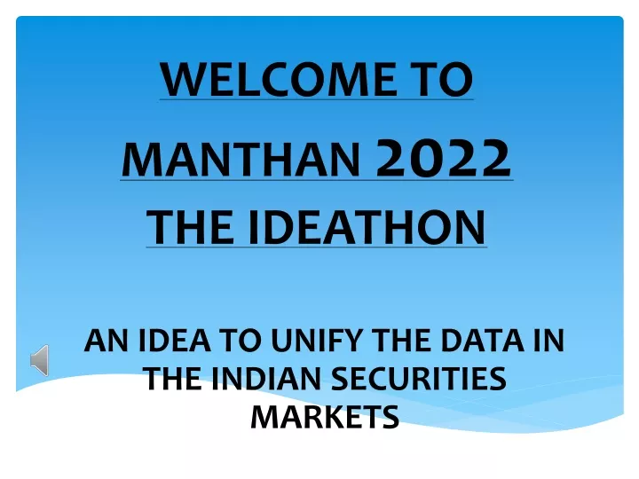 welcome to manthan 2022 the ideathon