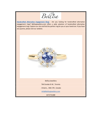 Handcrafted Alternative Engagement Rings | Bellisajewellery.com