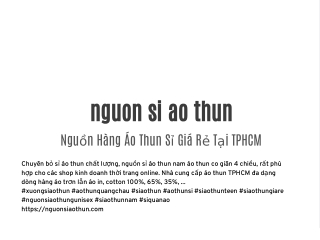 nguon si ao thun ngu n h ng o thun