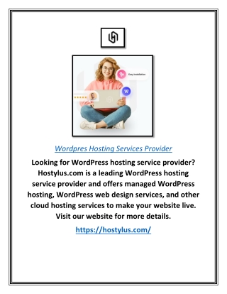 Wordpres Hosting Services Provider | Hostylus.com