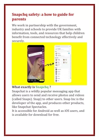 snapchq safety a how to guide for parents