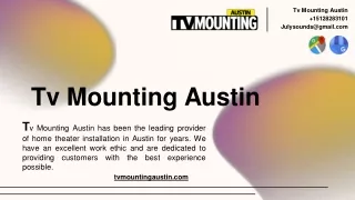 Tv Mounting Austin