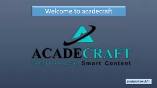 welcome to acadecraft