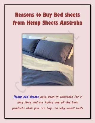 Reasons to Buy Bed sheets from Hemp Sheets Australia pdf..-converted
