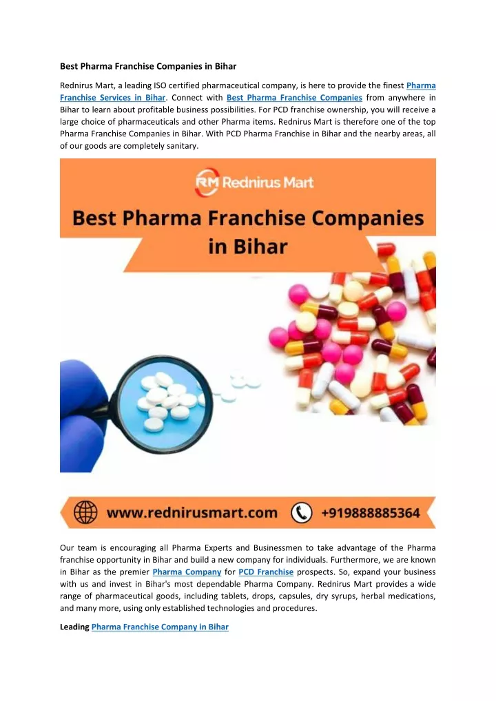 best pharma franchise companies in bihar
