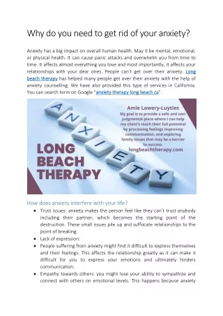 Addiction therapist near me | Anxiety Counseling Long Beach CA