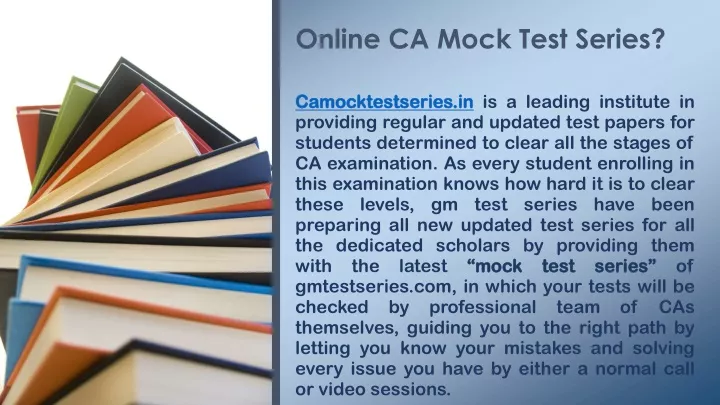 online ca mock test series