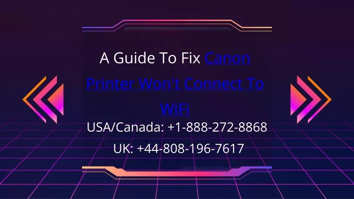 a guide to fix canon printer won t connect