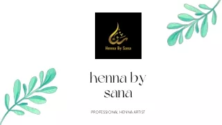 professional henna artist