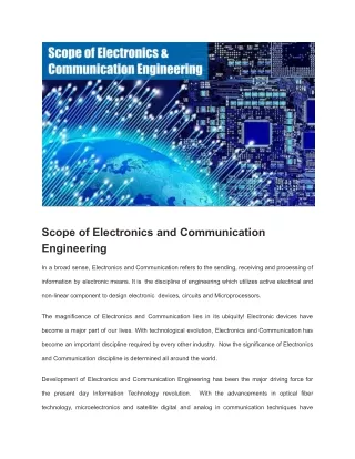scope of electronics and communication engineering