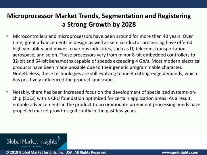 microprocessor market trends segmentation