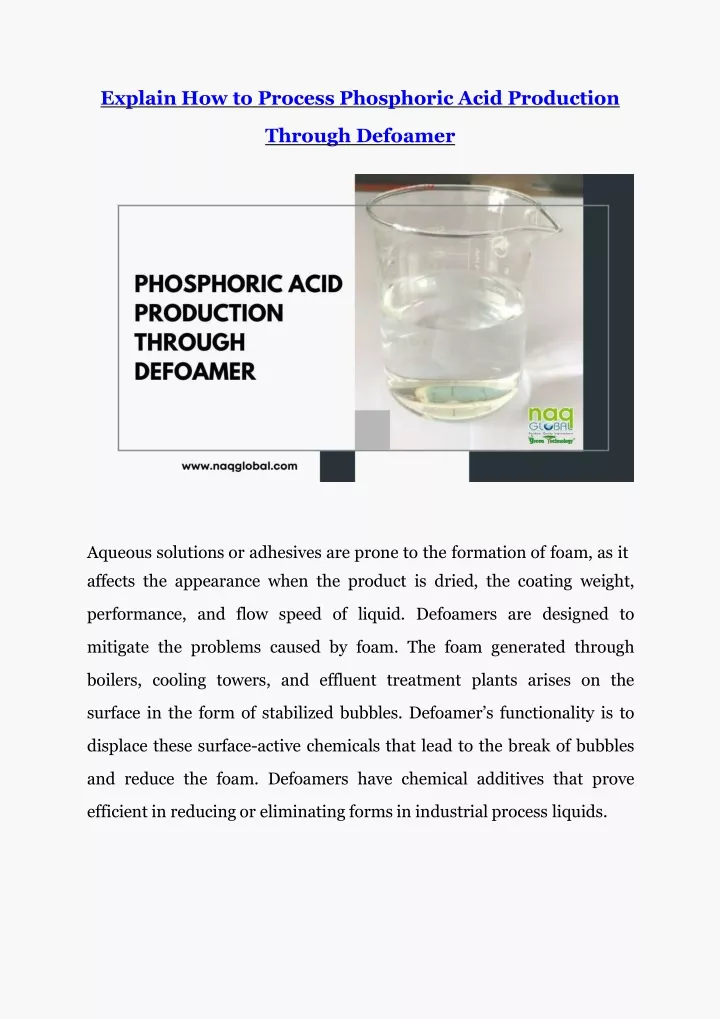 explain how to process phosphoric acid production