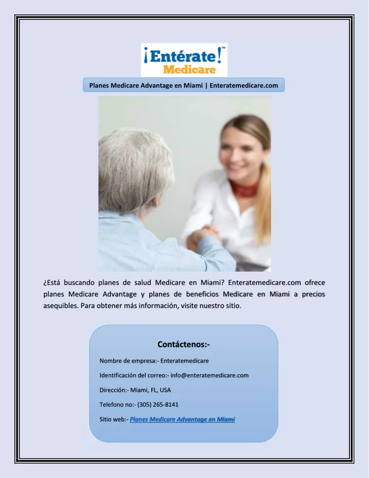 planes medicare advantage en miami