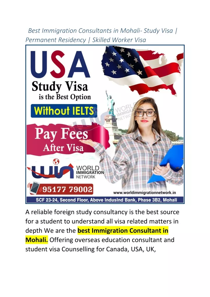 best immigration consultants in mohali study visa