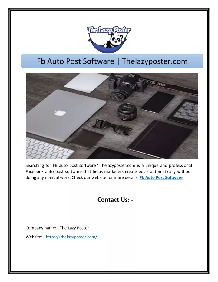 fb auto post software thelazyposter com