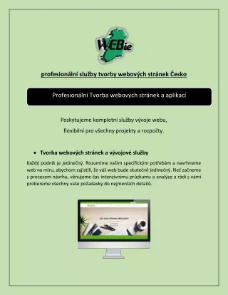 Profesionální webdesignové služby Česko | Webiewebdesign.cz
