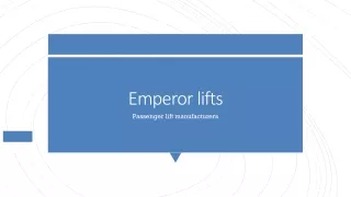 passenger lift manufacturers