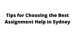 tips for choosing the best assignment help