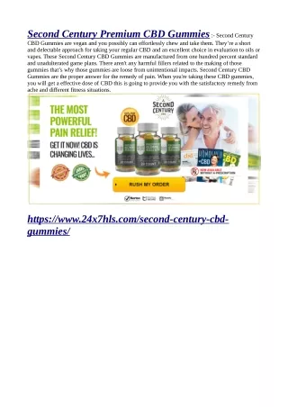 Second Century CBD Gummies
