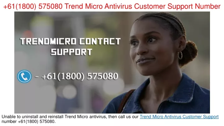 61 1800 575080 trend micro antivirus customer
