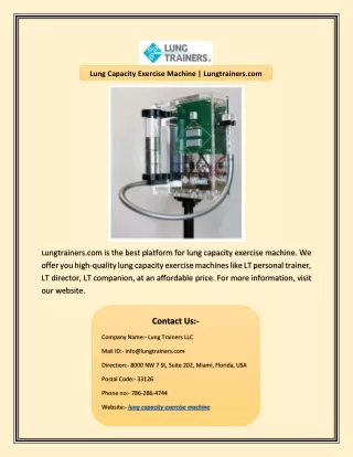 lung capacity exercise machine lungtrainers com