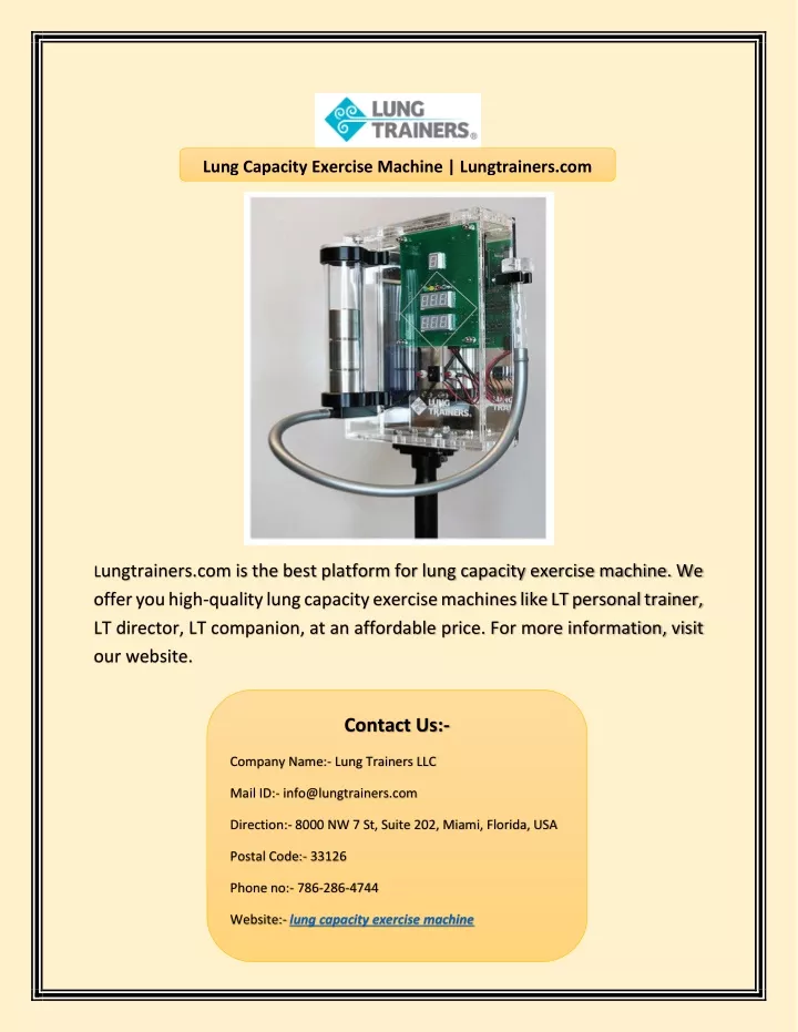 lung capacity exercise machine lungtrainers com