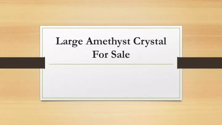 large amethyst crystal for sale