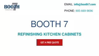 Booth 7 - Kitchen Cabinet Refinishing and Resurfacing – Toronto – Vaughan