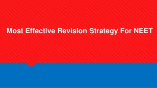 most effective revision strategy for neet