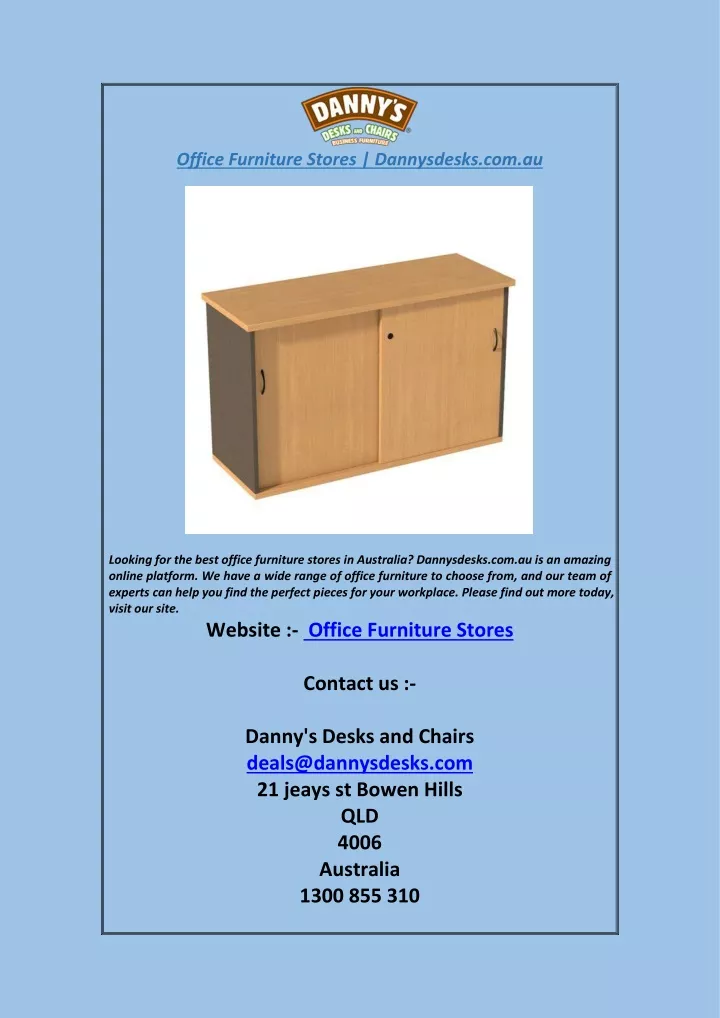 office furniture stores dannysdesks com au