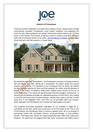 Atlanta’s #1 Homebuyer