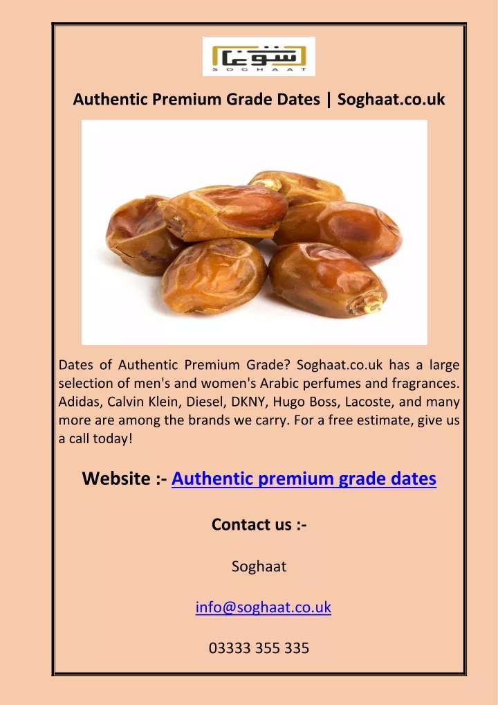 authentic premium grade dates soghaat co uk