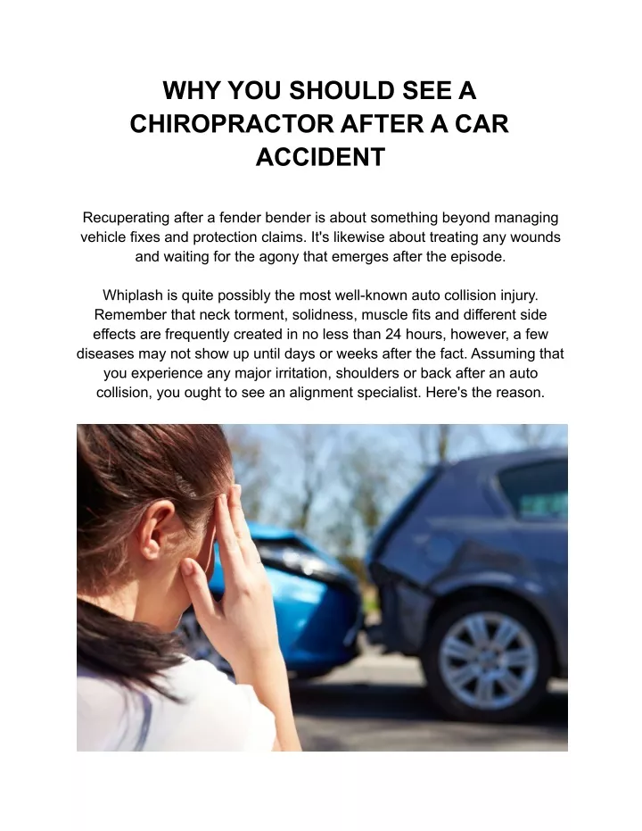 why you should see a chiropractor after