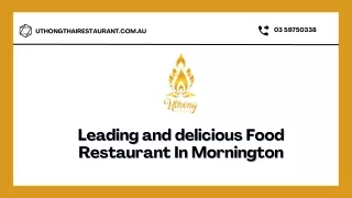Leading and delicious Food Restaurant In Mornington