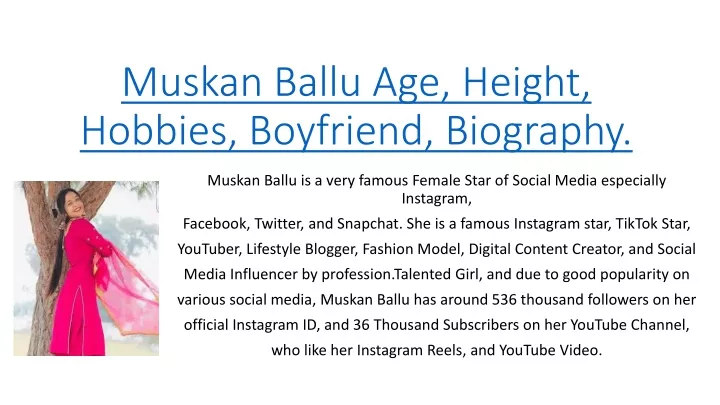 muskan ballu age height hobbies boyfriend biography