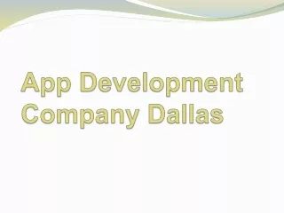 app development company dallas