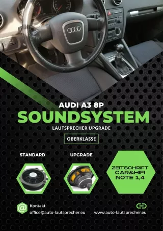 Audi A3 8P Soundsystem Upgrade Testurteil Oberklasse