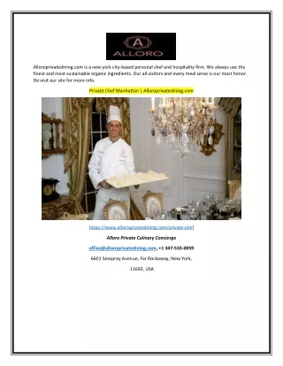 alloroprivatedining com is a new york city based