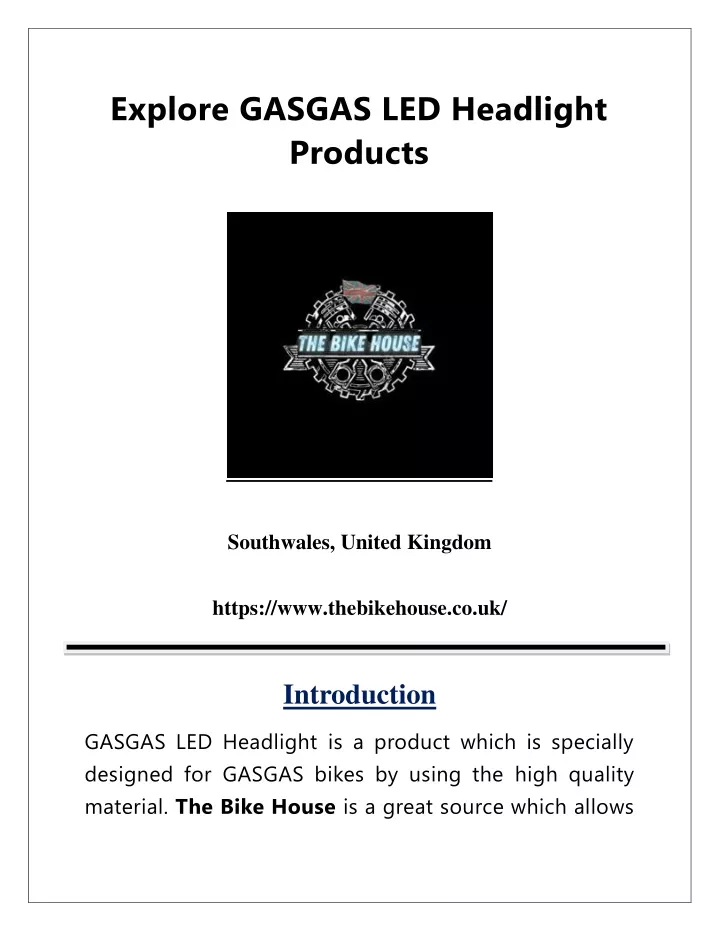 explore gasgas led headlight products