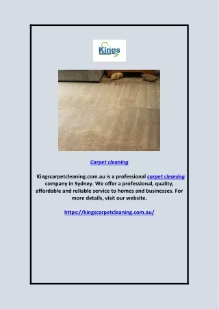 Carpet cleaniCarpet Cleaning | Kingscarpetcleaning.com.aung