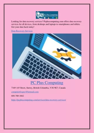 Data Recovery Services Pcpluscomputing.com