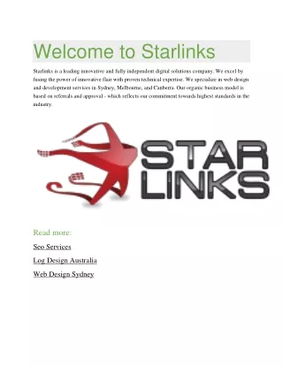 welcome to starlinks