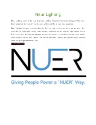 neur lighting
