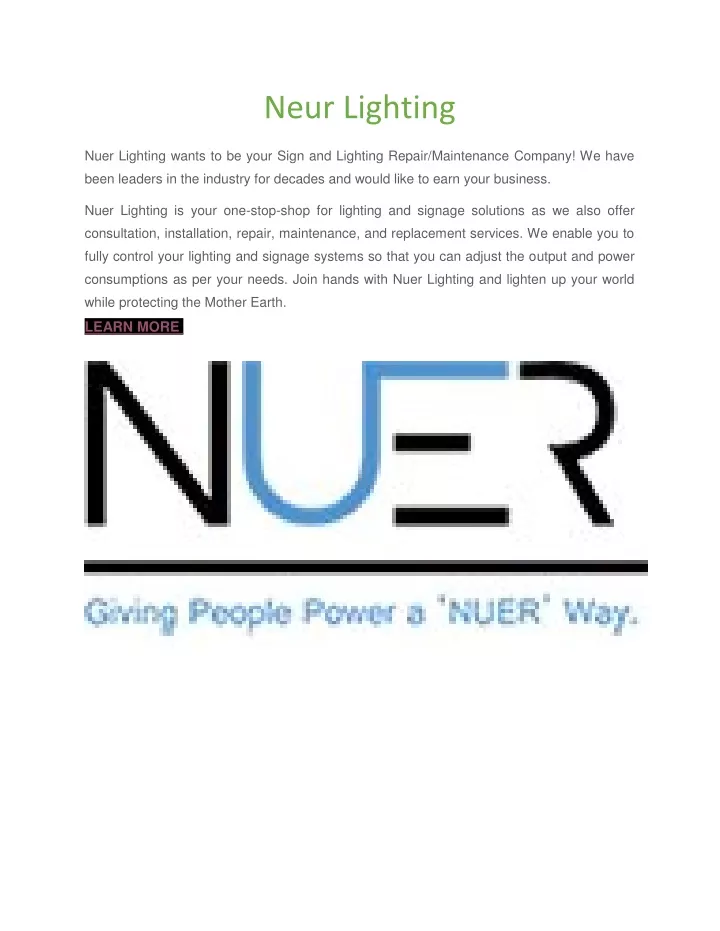 neur lighting