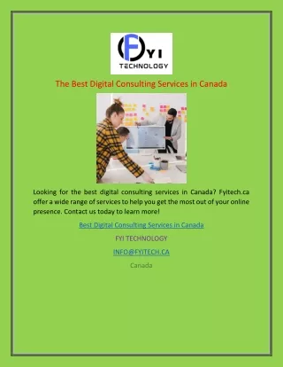 The Best Digital Consulting Services in Canada