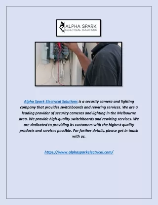 Alpha Spark Electrical Solutions | Alphasparkelectrical.com