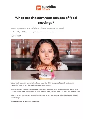 what are the common causes of food cravings