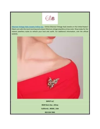 Ottoman Vintage Style Jewelry Online Usa | Elipot.com