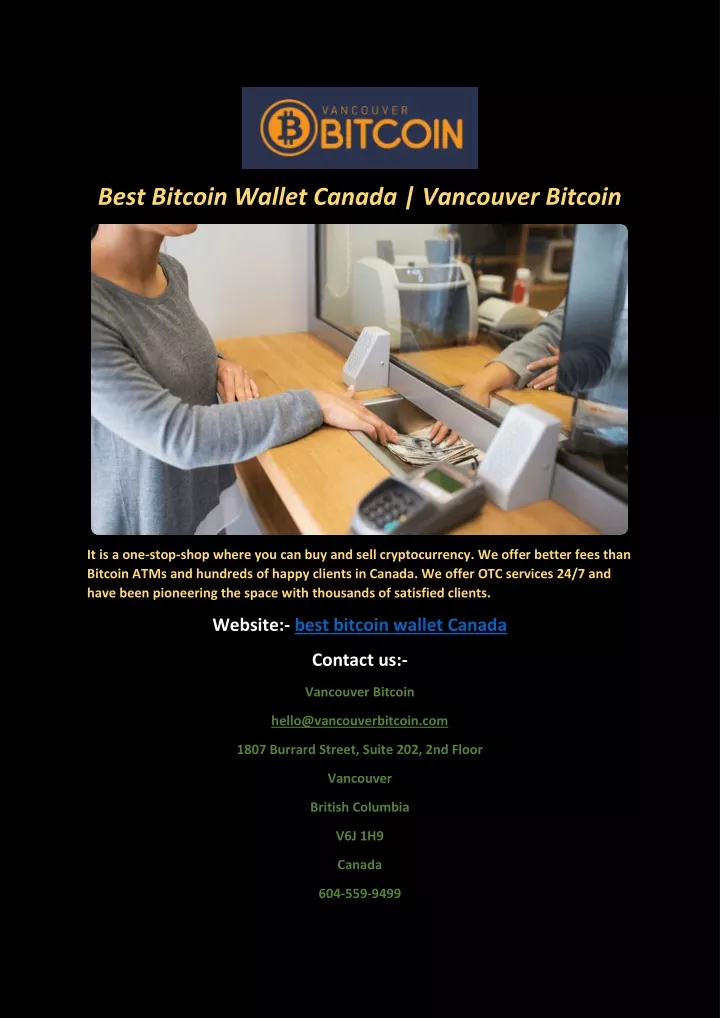 best bitcoin wallet canada vancouver bitcoin